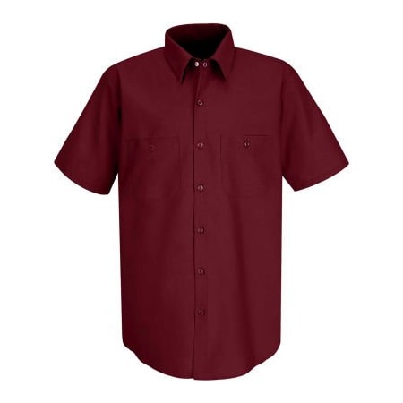 Vf Imagewear Red Kap Men's Industrial Work Shirt Short Sleeve Burgundy L SP24 SP24BYSSL